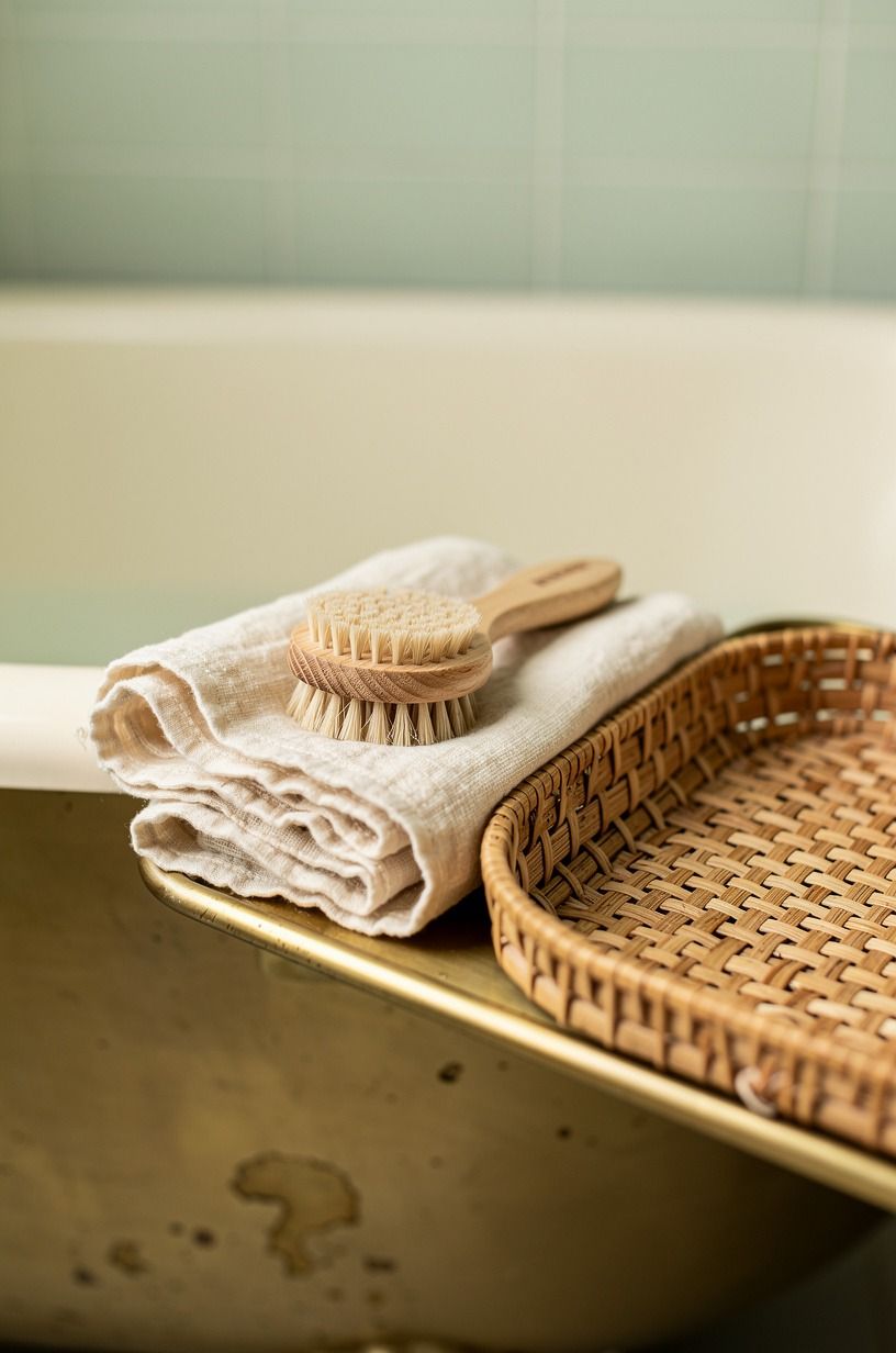 Layer a wood brush over folded gauze
