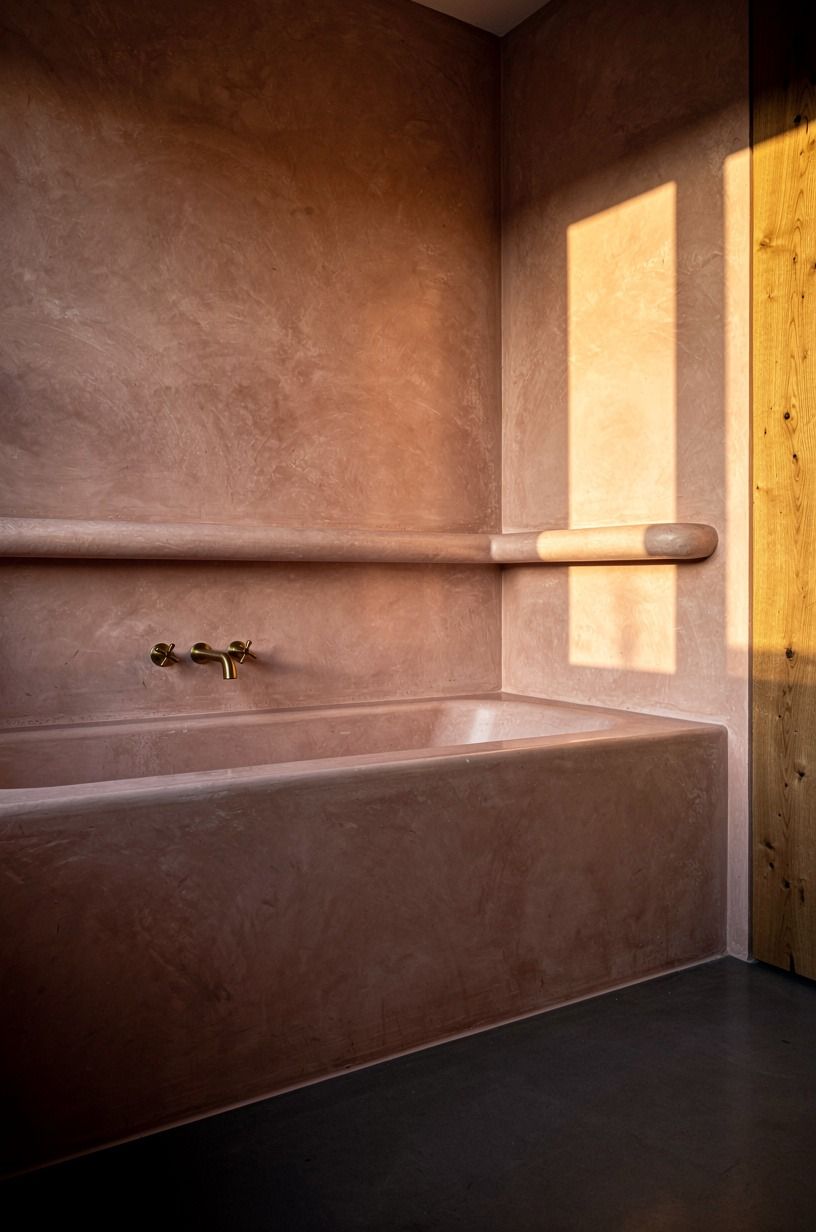 Sculpt a plaster ledge above the tub (The Long-Line Ledge Method)