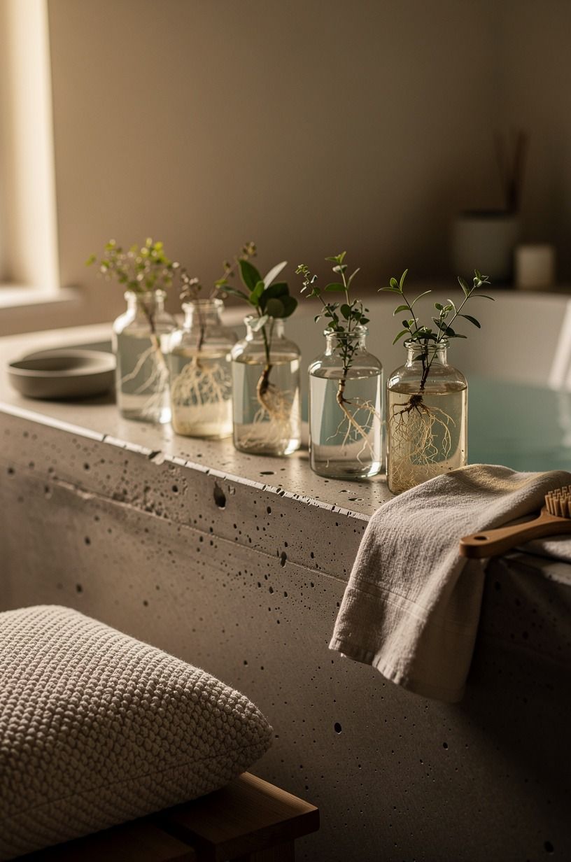 Float propagation jars along the tub ledge