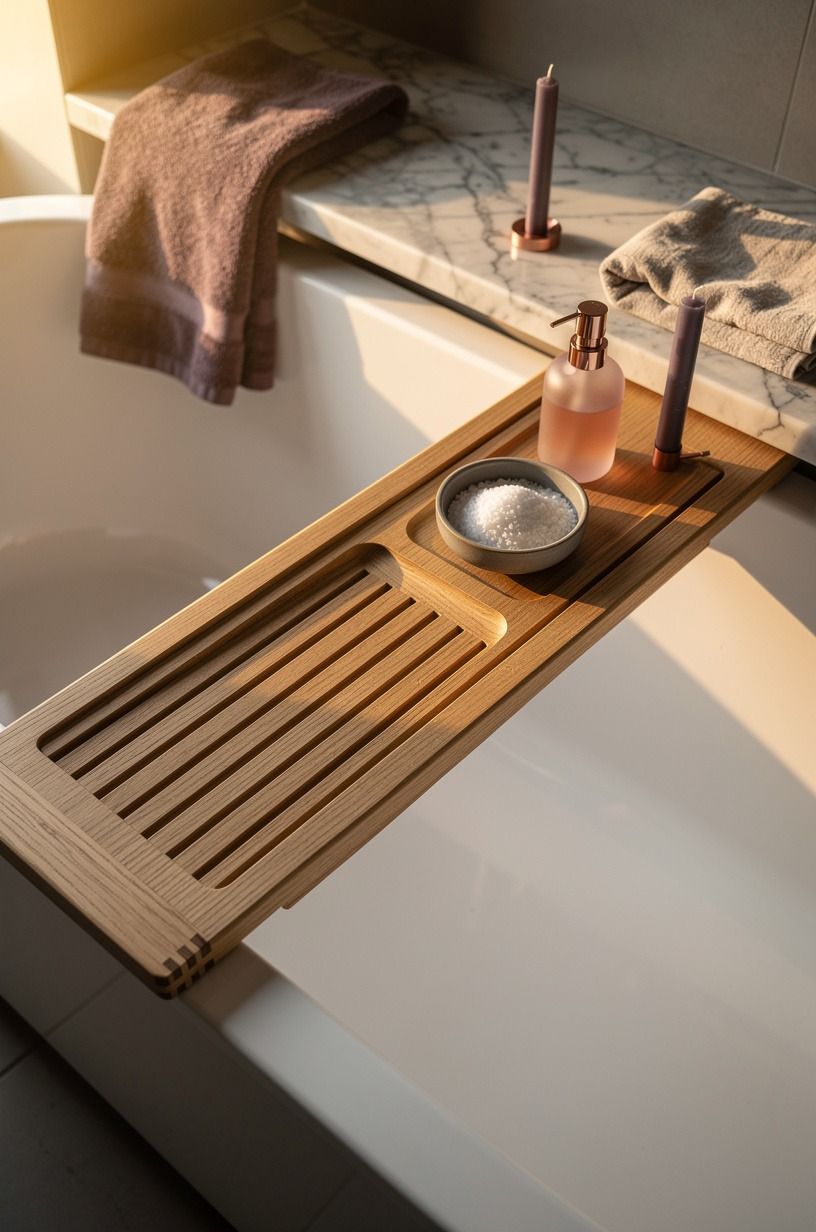 Carve drainage channels around bath salts