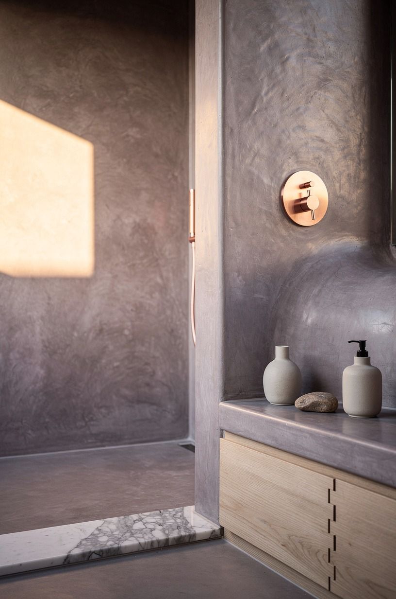 Add a ledge shelf inside the shower