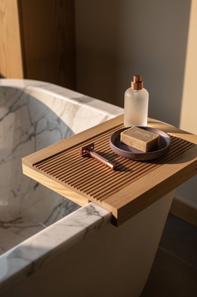 Use a ribbed tray insert for texture