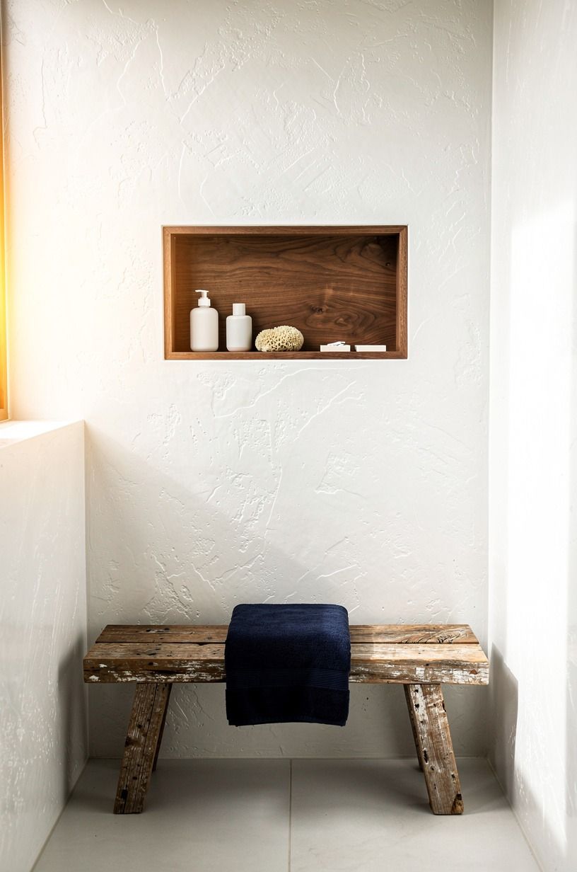Build a plaster bench inside the shower (The Sit-Down Luxury Test)