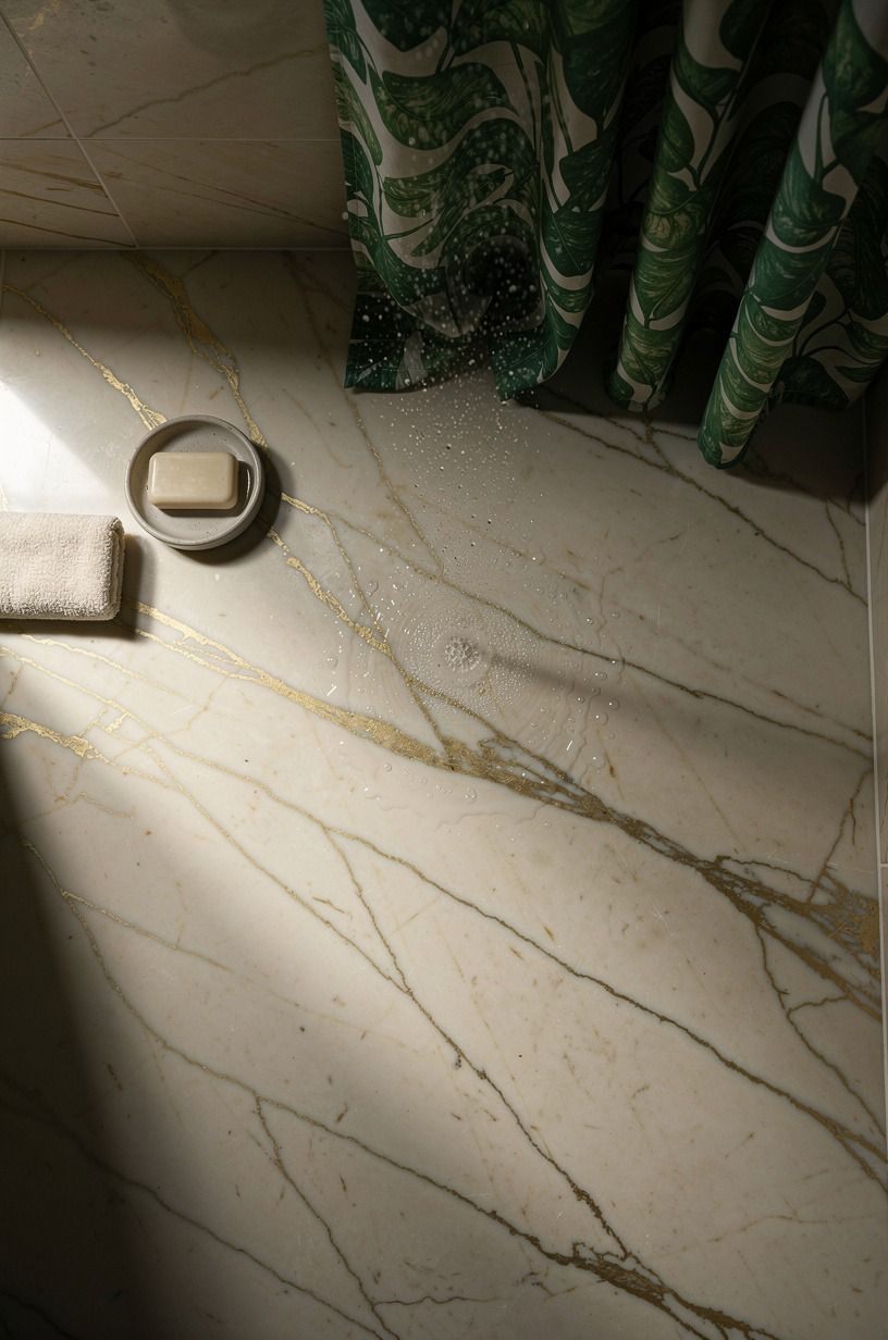 Create a humid pothos curtain over tile