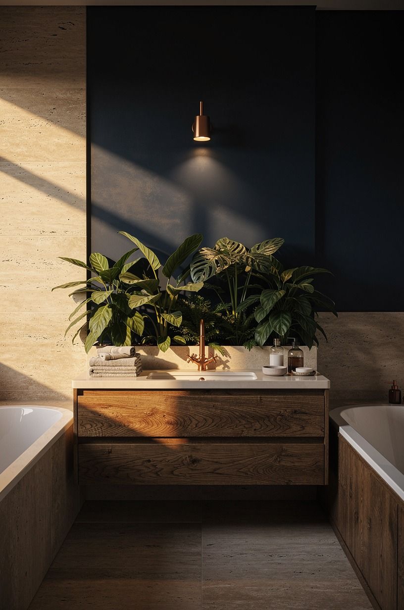 Group shade plants under one warm sconce