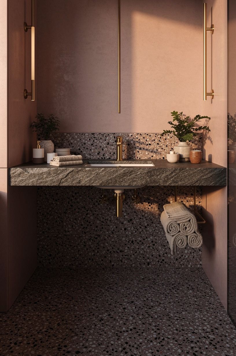 Add a stone ledge where your eye can rest