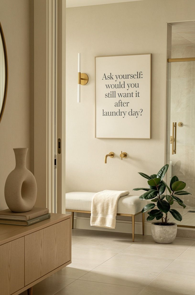 Ask yourself: would you still want it after laundry day?