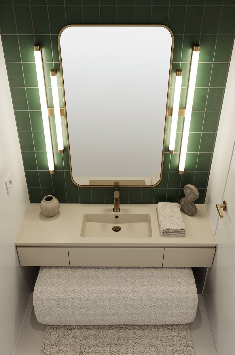 Build the Three-Height Light Stack around the mirror