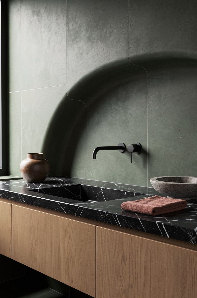 Choose a wall-mounted faucet over a crowded deck