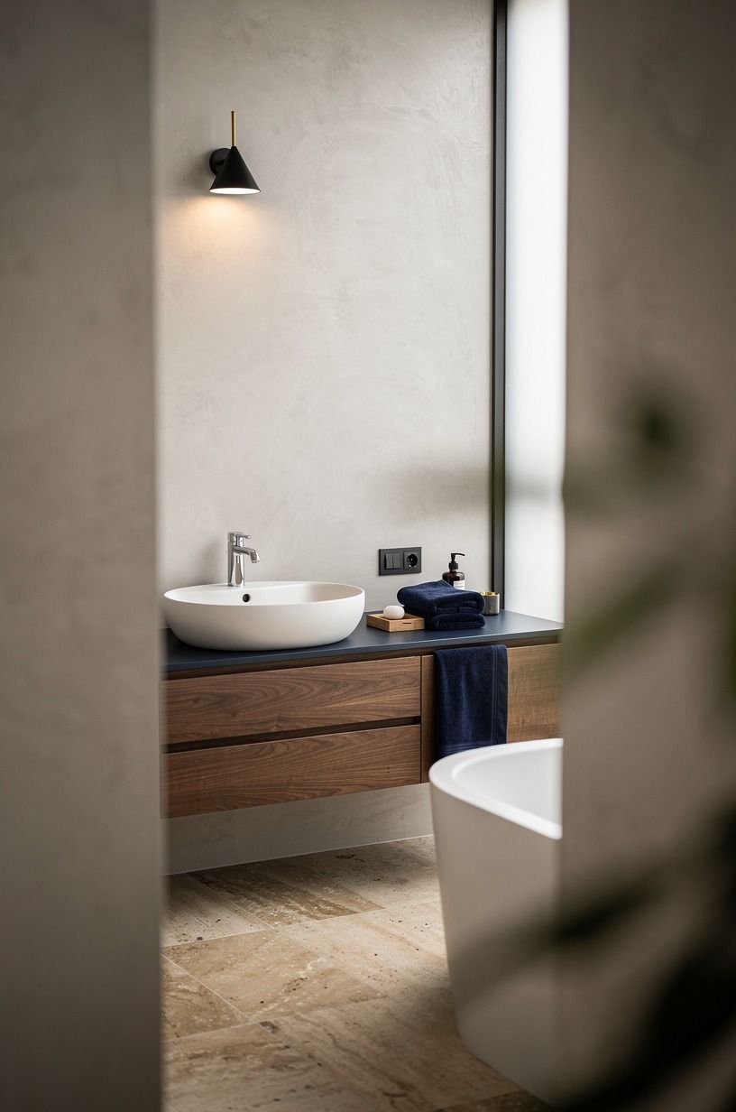 Choose microcement over faux-marble drama