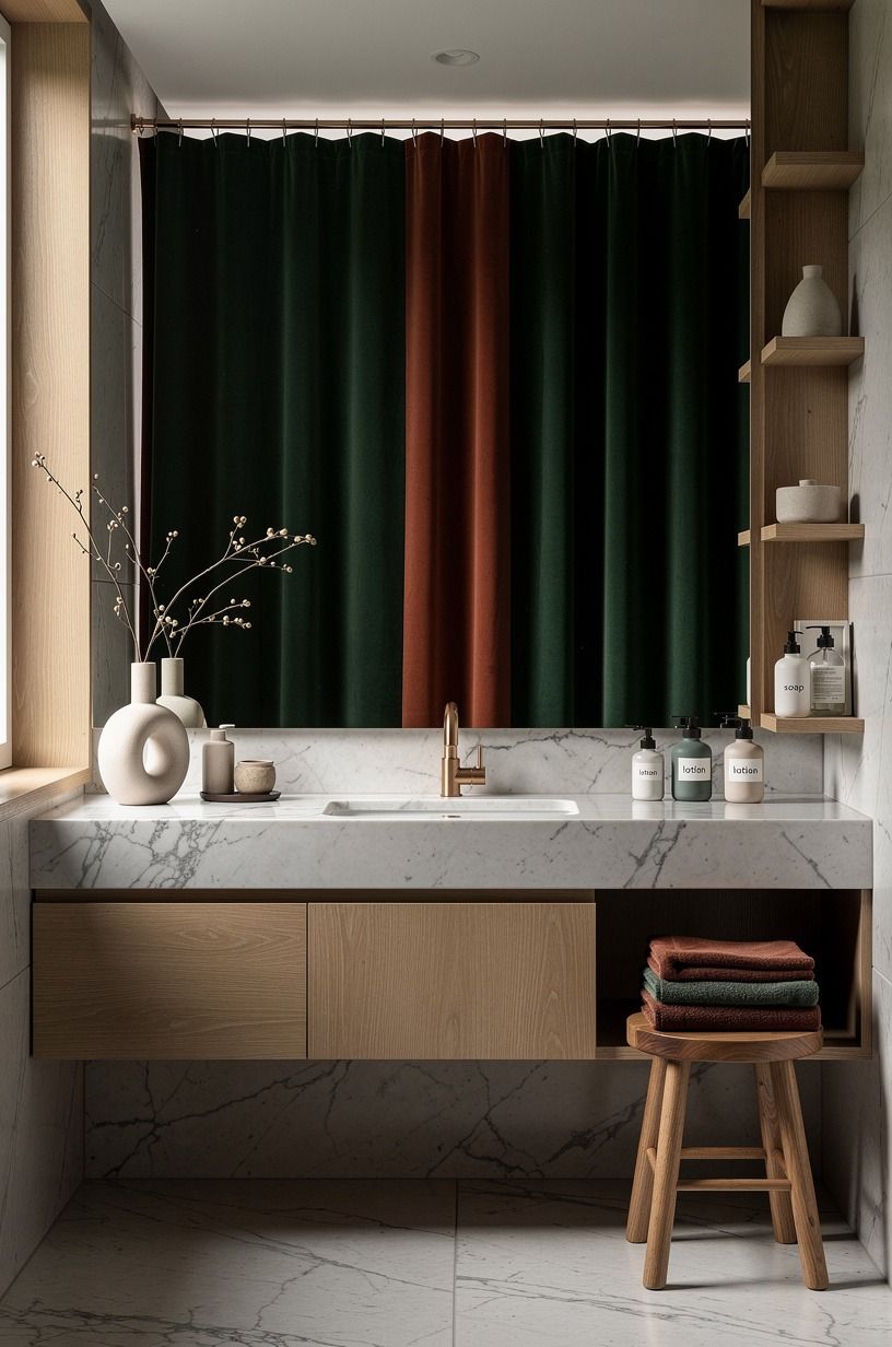 Could your shower curtain be the whole color story?