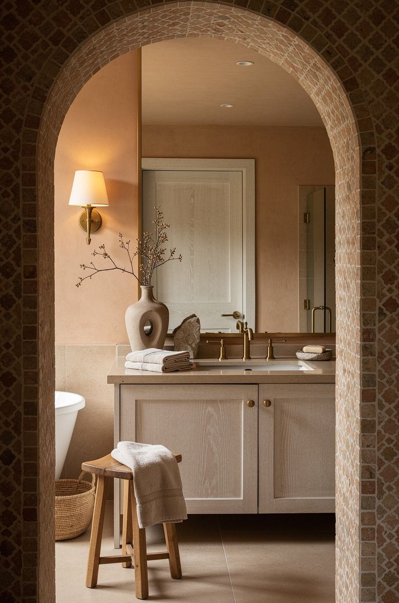 Frame a doorway with a zellige arch
