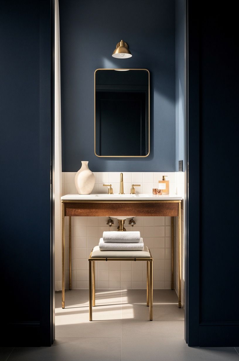 Go minimalist for the small-bathroom person
