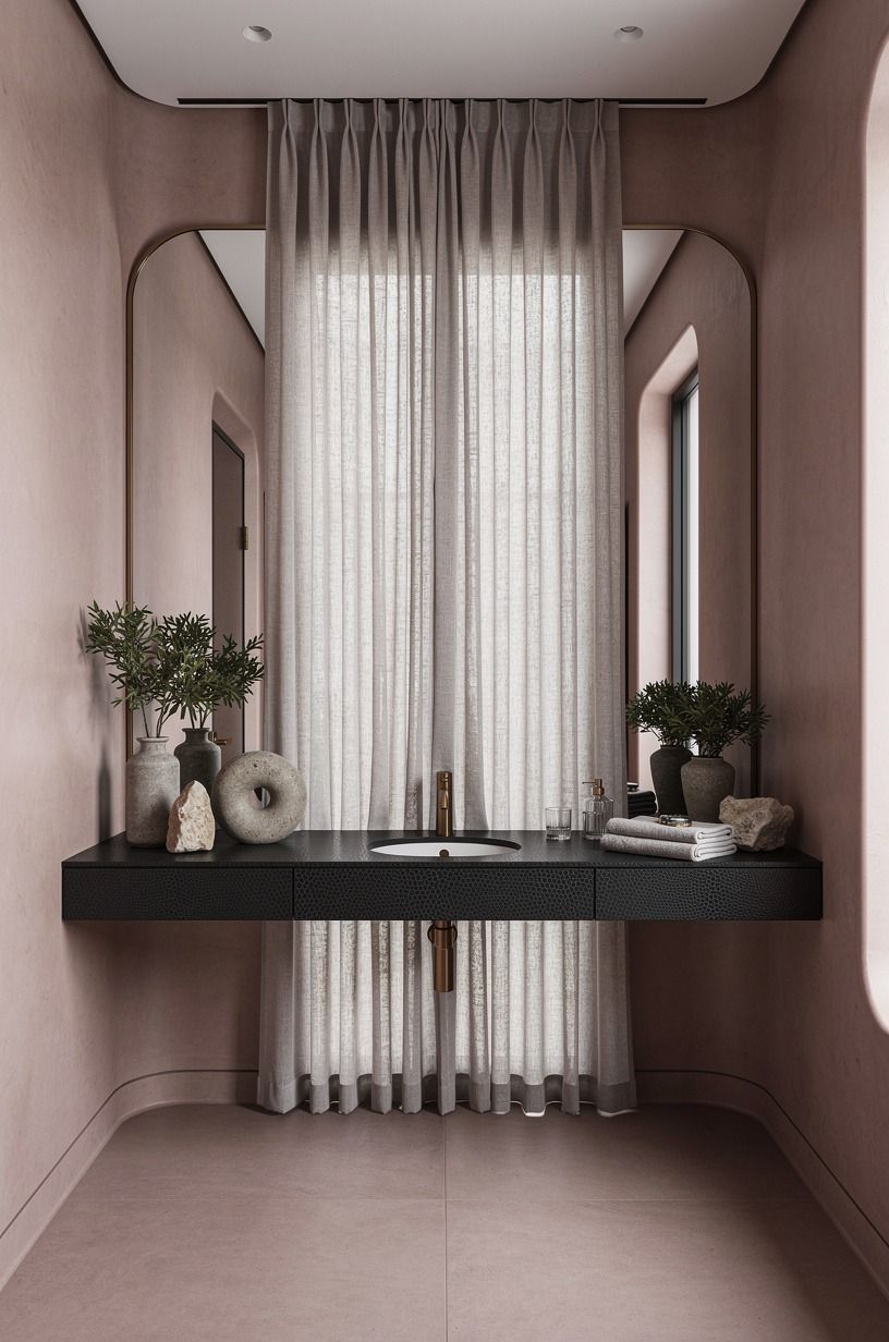 Hang a quiet curtain instead of a glass-door obsession