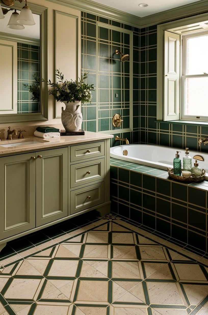 Let the grout color make the tile