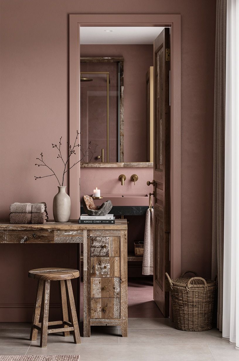 Make your toilet zone disappear with warm texture