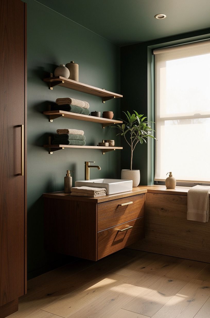 Paint the ceiling in a quiet companion shade