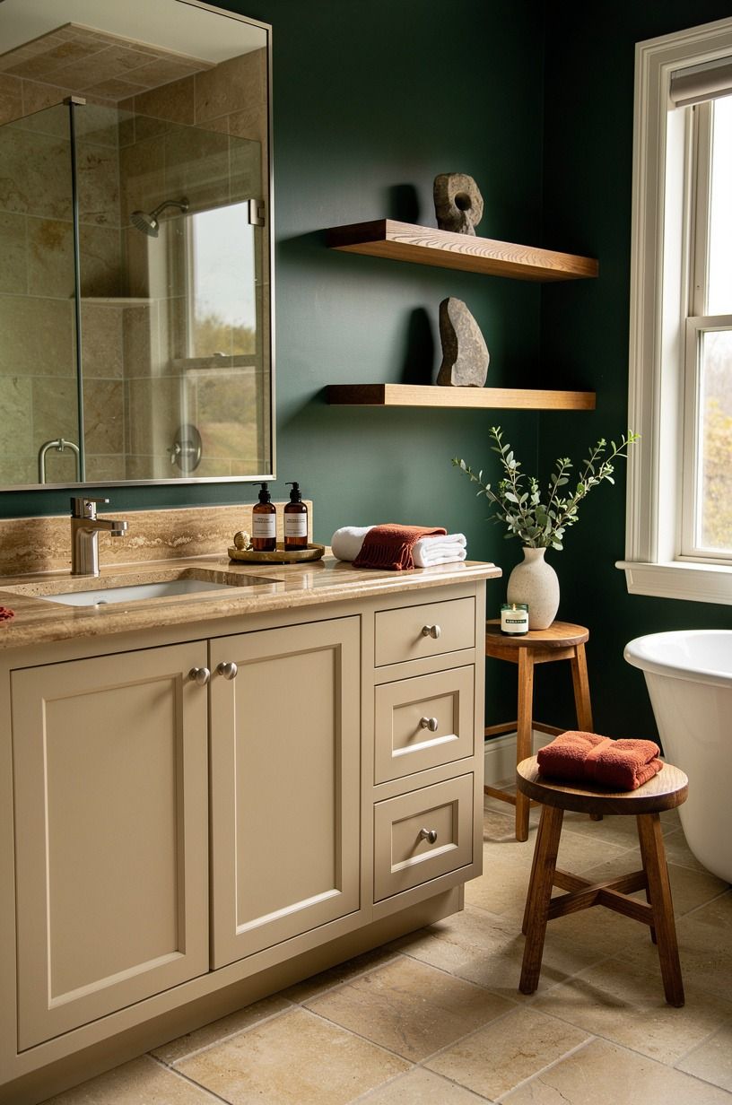 Paint the vanity in Benjamin Moore Chestertown Buff