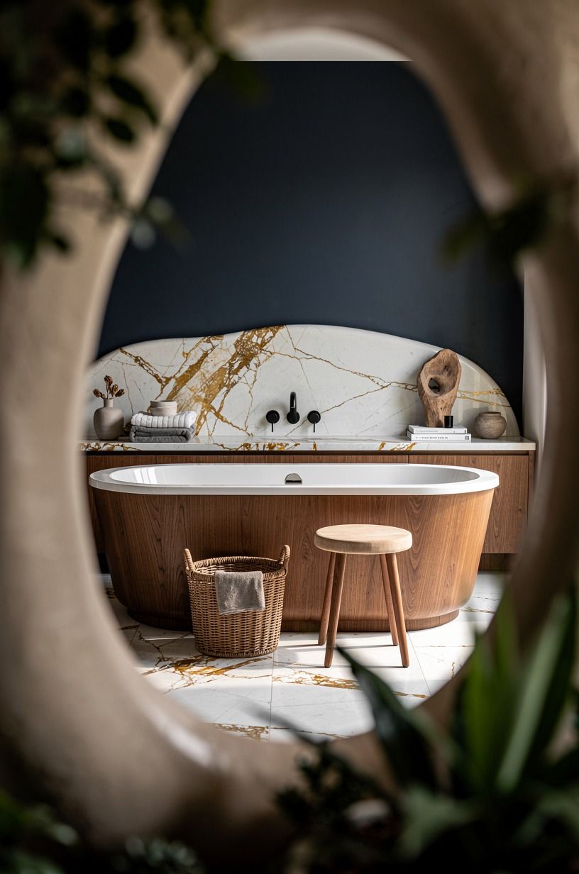 Put a stool beside the tub, not another basket