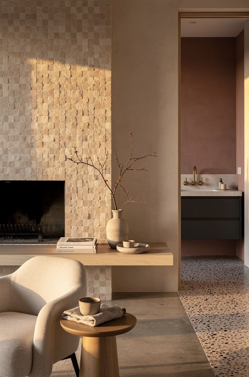 Should you use zellige on a fireplace surround instead of stone?