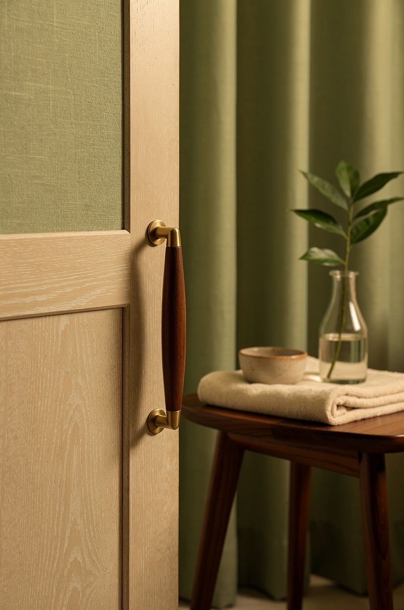 Skip the glass door, hang a curtain instead
