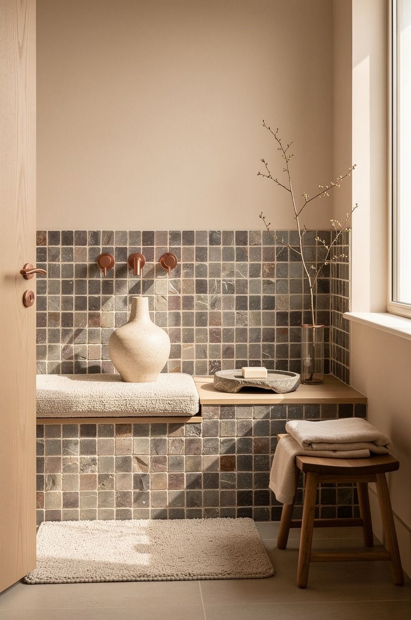 Skip white grout for handmade zellige