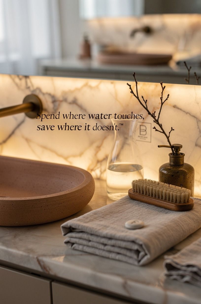Spend where water touches, save where it doesn’t