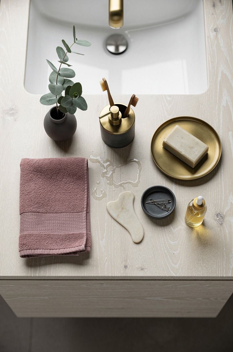 Style the counter like a lived-in ritual