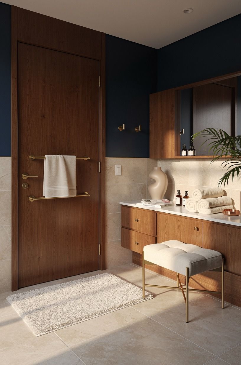 Swap chrome for brushed brass where your hand lands