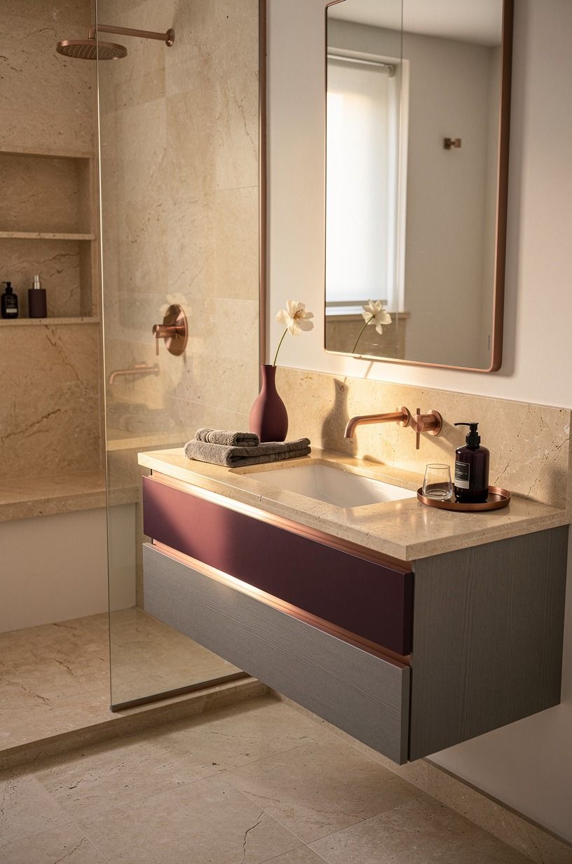 The case for a 32-inch vanity in a small master