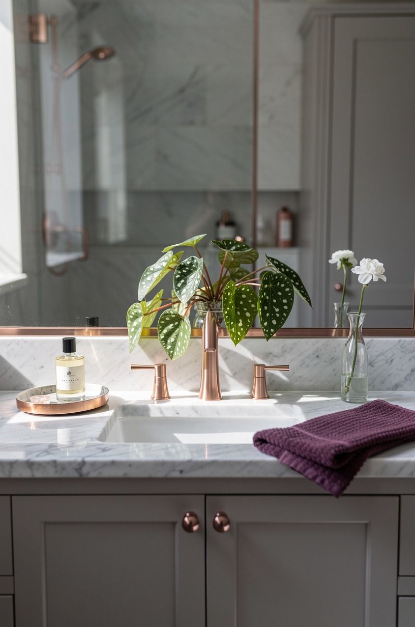 Tuck a Polka Dot Begonia Behind the Faucet