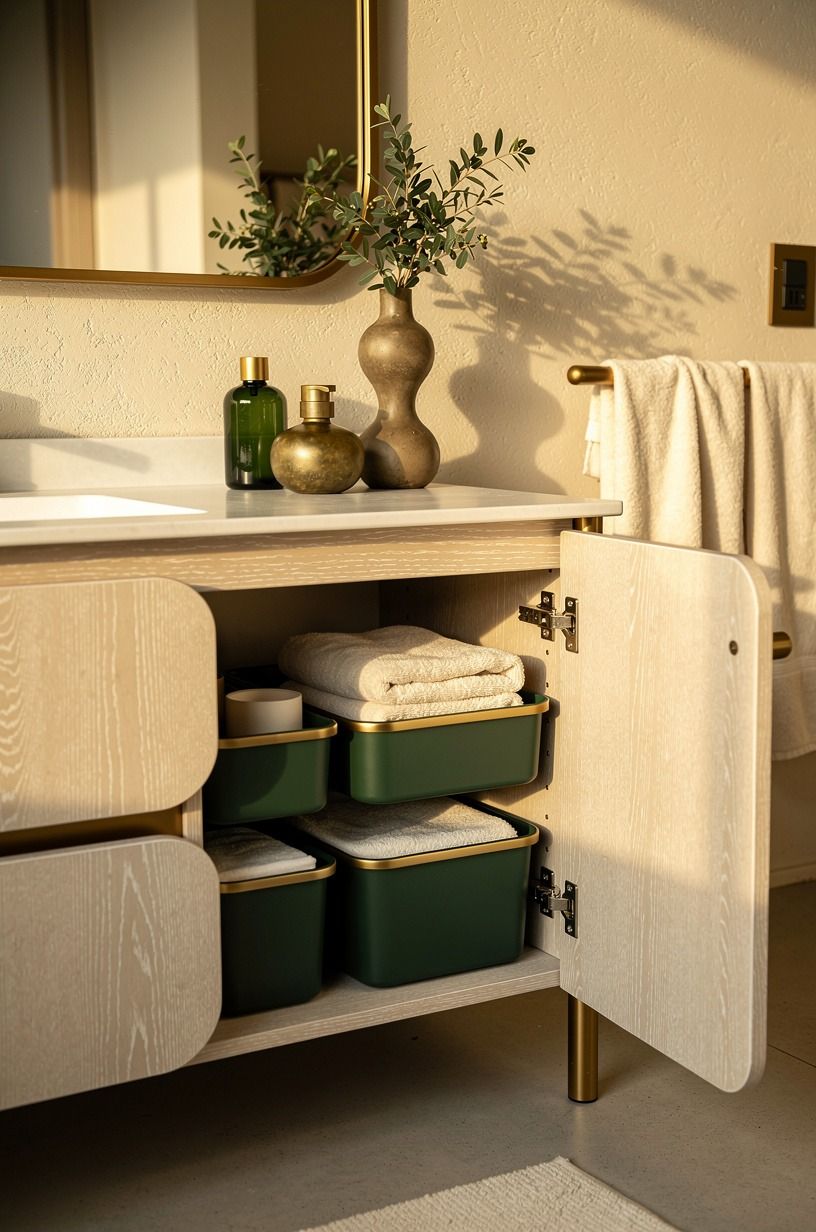 Use the Soft-Edge Storage Method under the sink