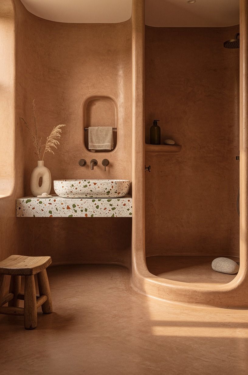 Wrap the room in one continuous microcement finish