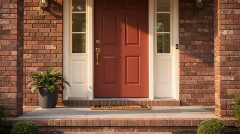 I Tried The Best Front Door Colors For A Red Brick House, Curb Appeal Finally Clicked
