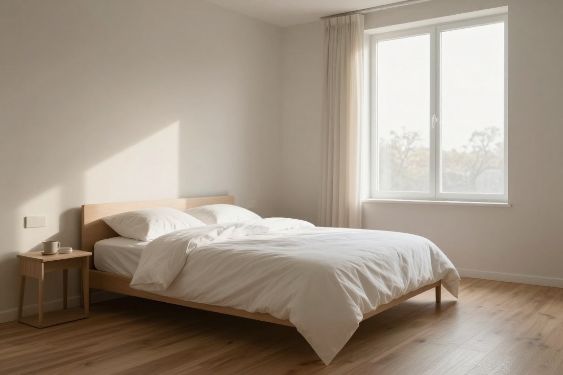 Modern minimalist bedroom