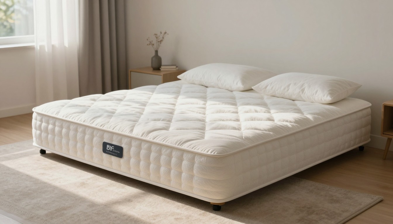 premium smart mattress cover with bedside hub, dark elegant bedroom