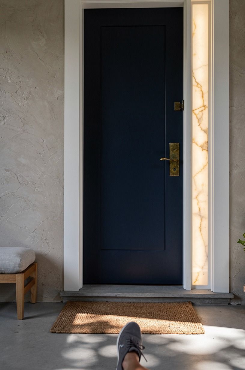 Try deep navy against white porch trim