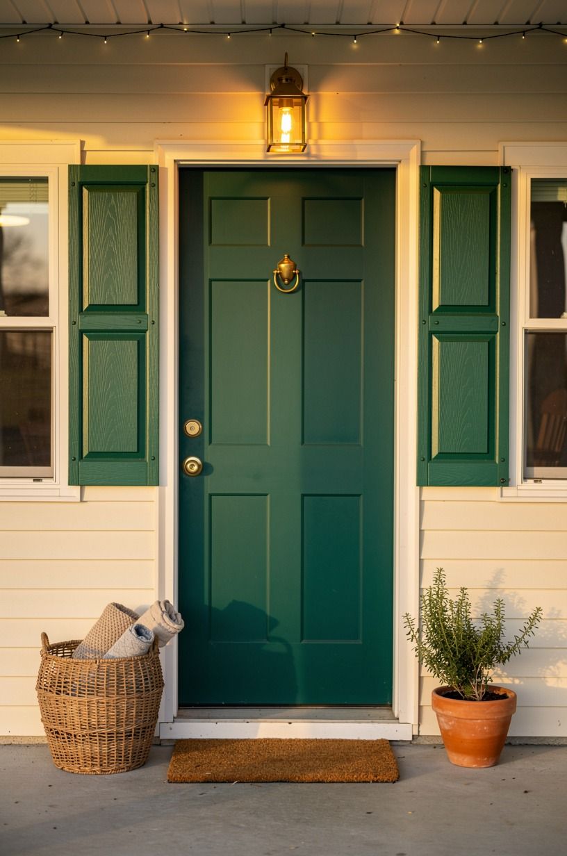 Match the door to painted shutters