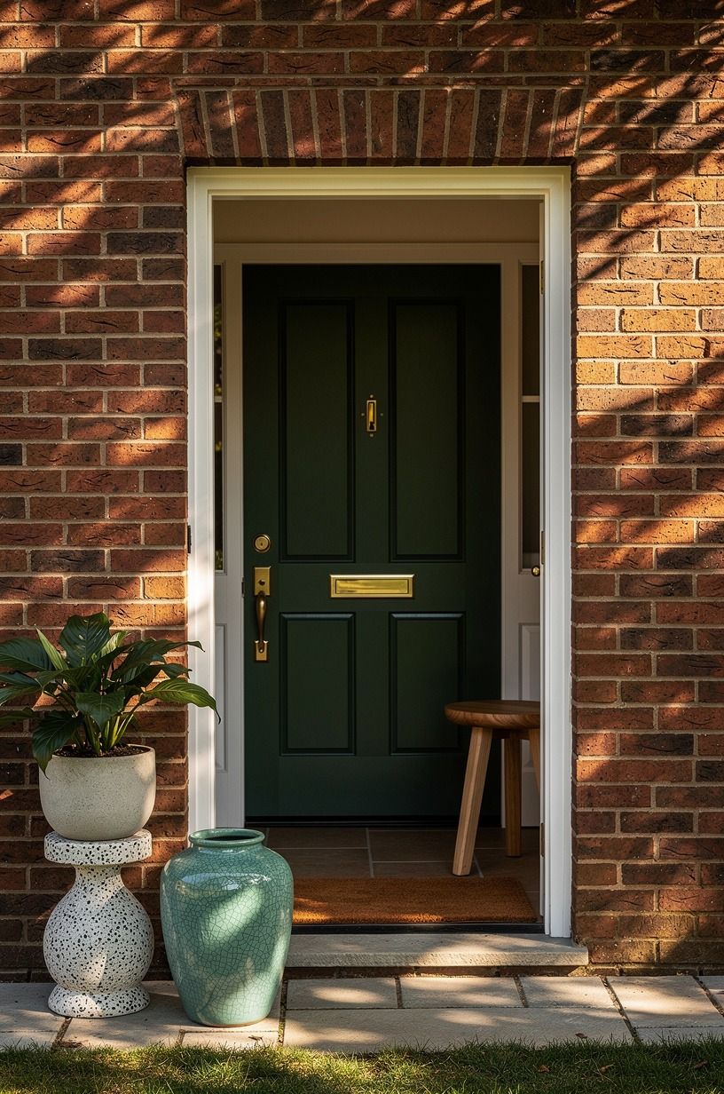 Add Brass Hardware For Brick Warmth