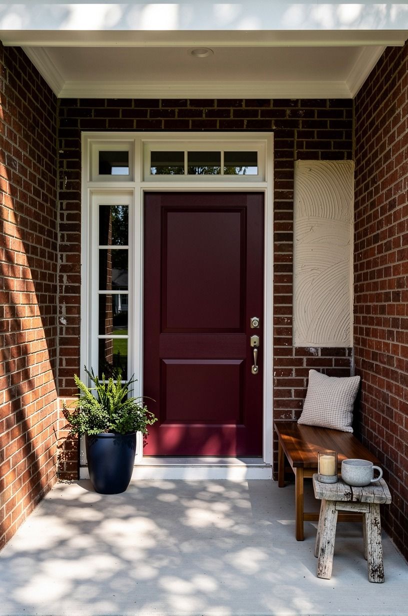 I Added Burgundy For A Classic Brick Pairing