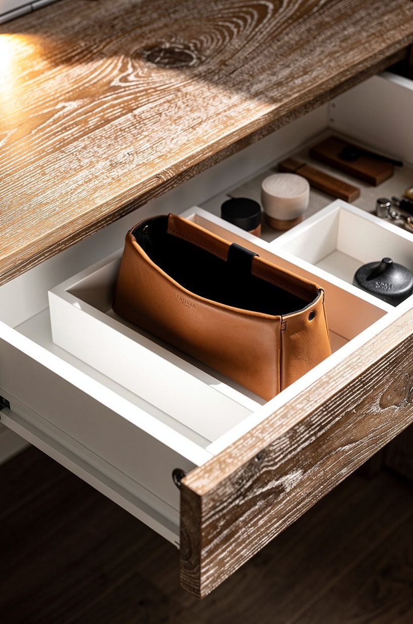 Fit a drawer divider with lift out base