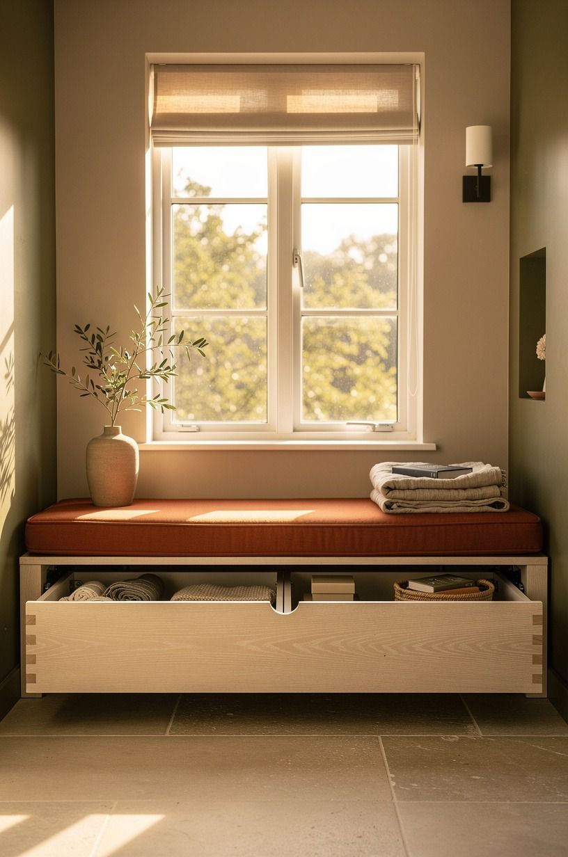 Build a bench with lift-up seat storage