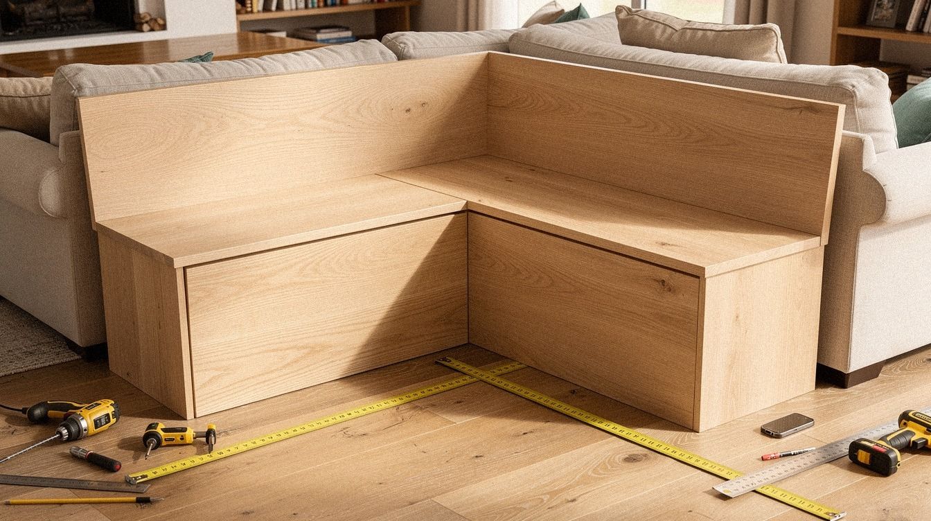 I Built a DIY Breakfast Nook Bench Step by Step, It Actually Held Up