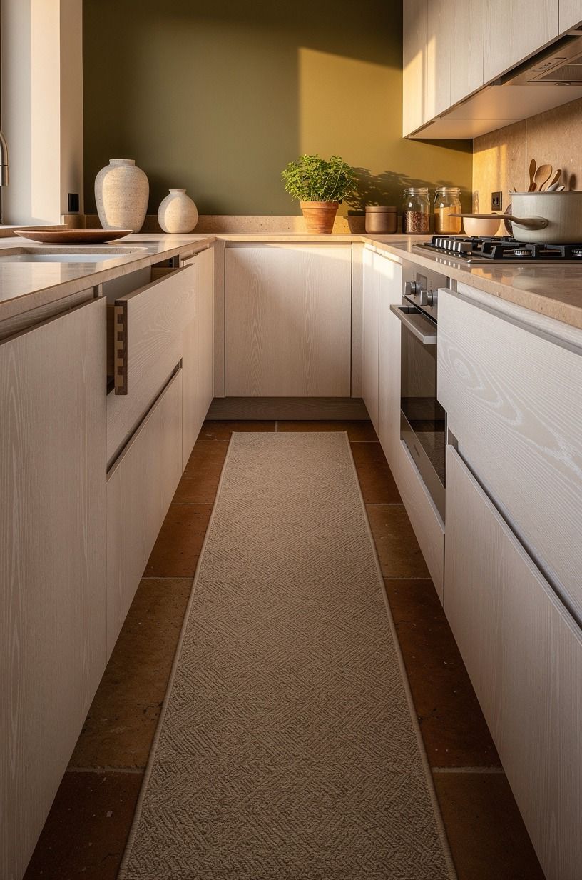 Mark the landing strip with a runner rug