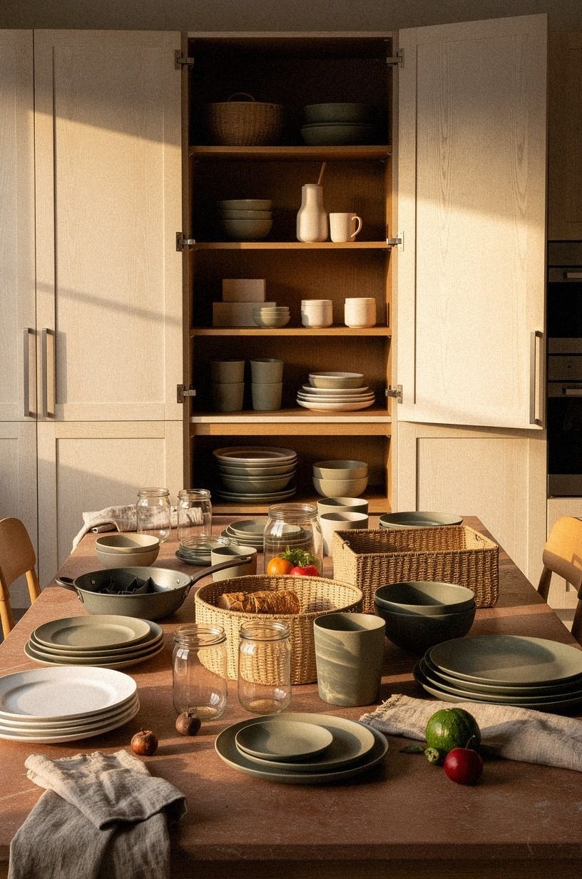 Empty every cabinet onto the kitchen table