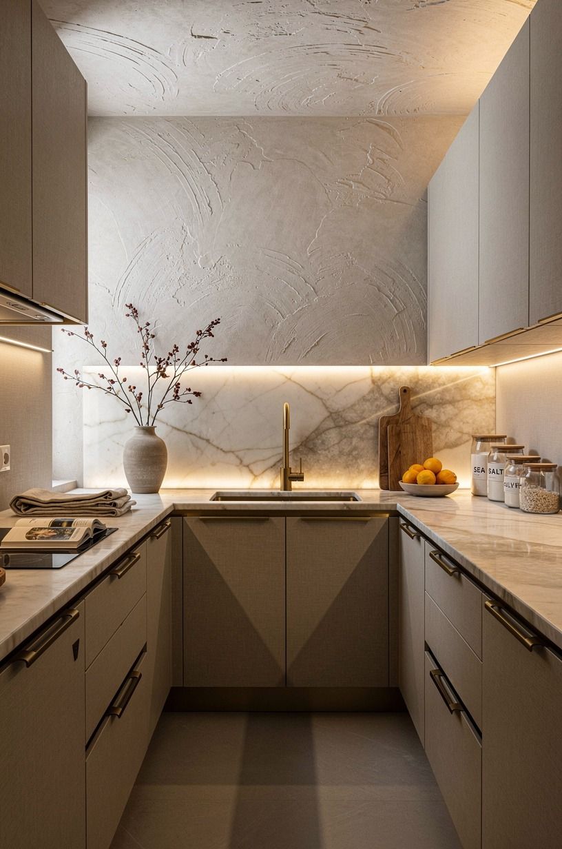 Keep the sink centered between both counters