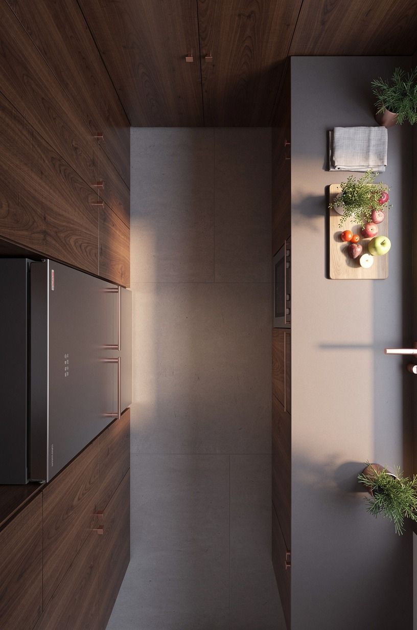 Move the fridge to the galley entrance
