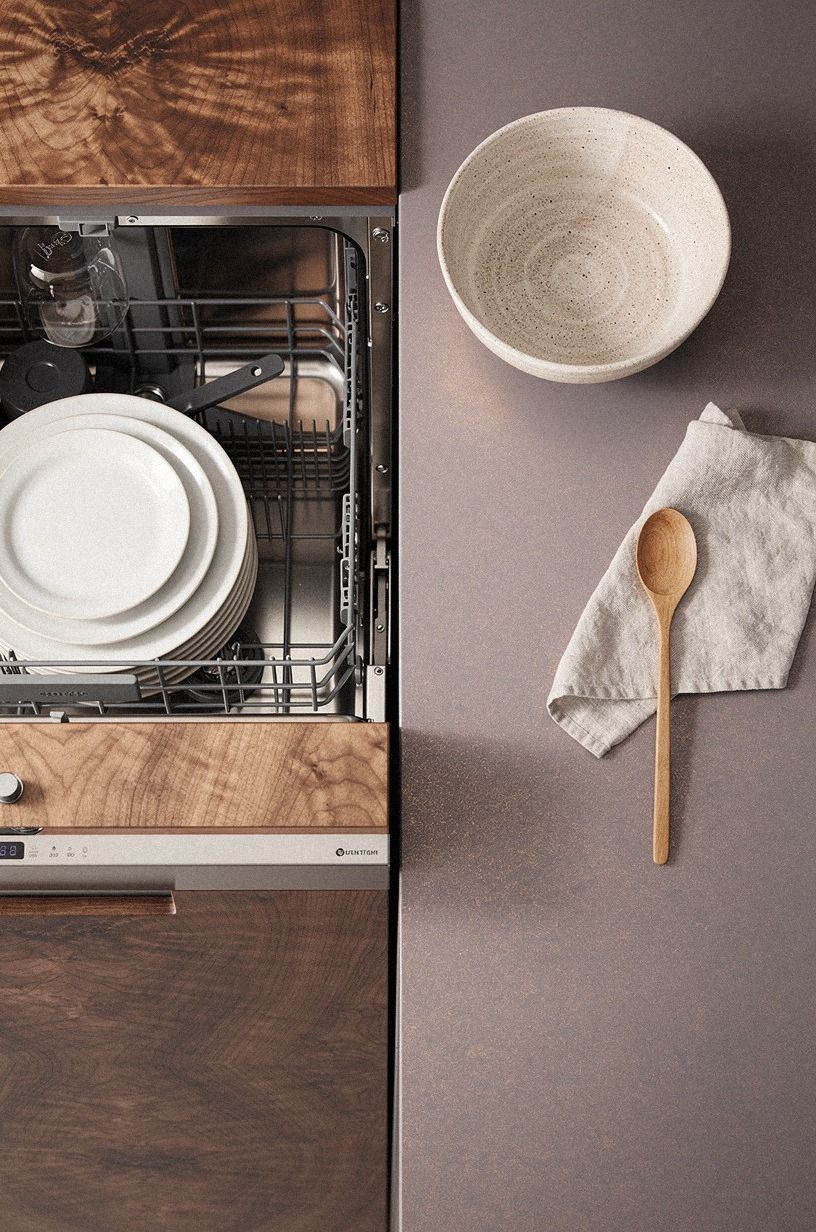 Move daily plates beside the dishwasher