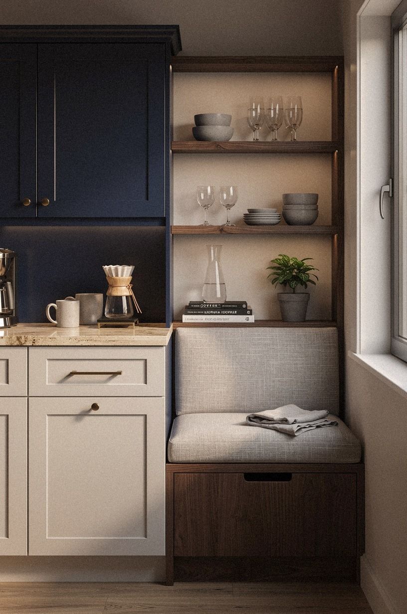 Build a coffee cabinet beside the breakfast nook