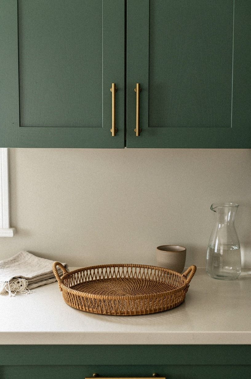 Swap bulky knobs for slim brass pulls